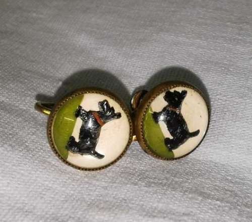 Pair of scottish terrier earrings
