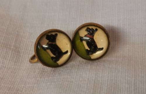 Pair of scottish terrier earrings