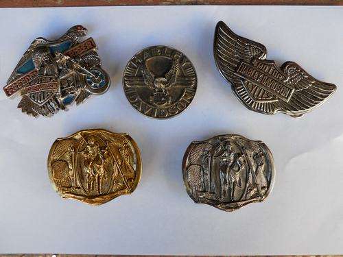 HARLEY-DAVIDSON BUCKLES AND OTHERS !!!R1 NO RESERVE!!!