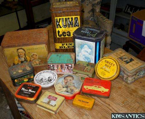 >>ONE RAND ONLY<< Lot of collectible tins! Mazawatee etc
