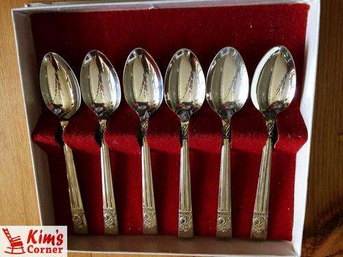 6 EPNS Angora teaspoons