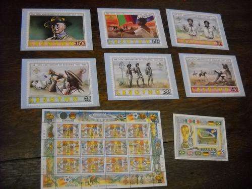 lovely set of lesotho stamps and postcards Crazy R1!!!!!!
