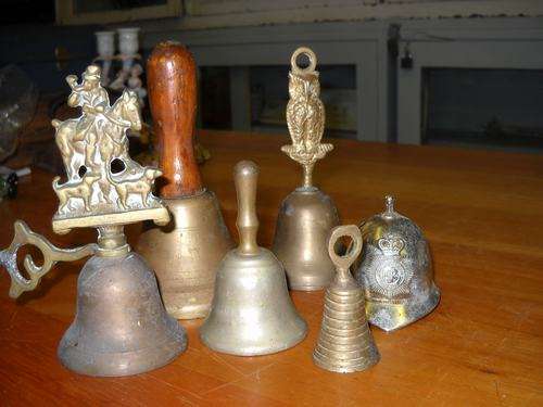 CRAZY PRICE!!! R1 NO RESERVE.  COLLECTION OF 5 BRASS BELLS