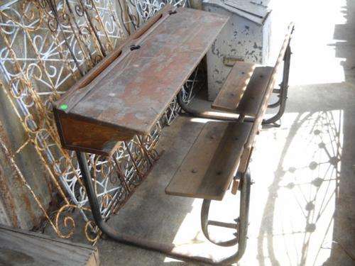 CRAZY PRICE!!! R1 NO RESERVE.  CHILD'S TWO SEATER SCHOOL DESK (SMALL)