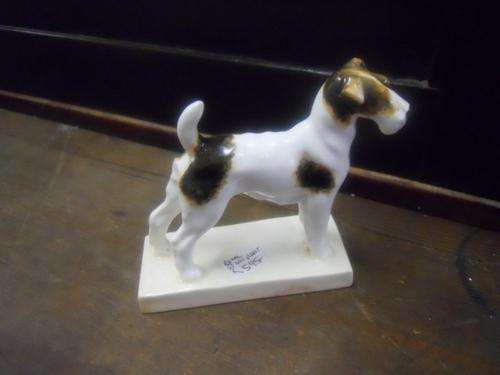 CUTE LITTLE TERRIER DOG ORNAMENT - ROYAL WORCESTER - MODELLED BY DORIS LINDNER