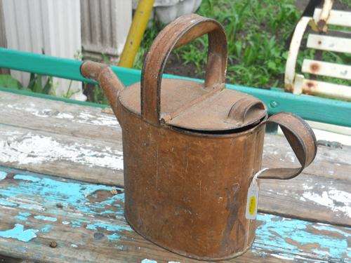 OLD METAL WATERING CAN