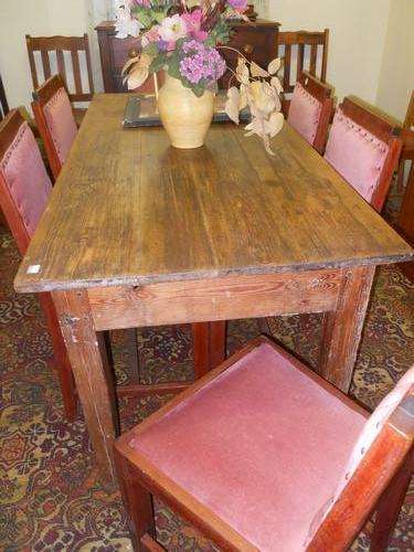 Scrubbed oregon pine table original old look!!