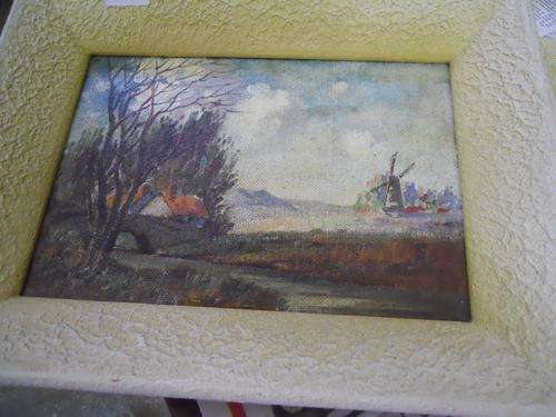 old oil painting beautiful scene