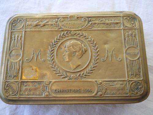 BRASS TIN - GIFT TO SOLDIERS - CHRISTMAS 1914
