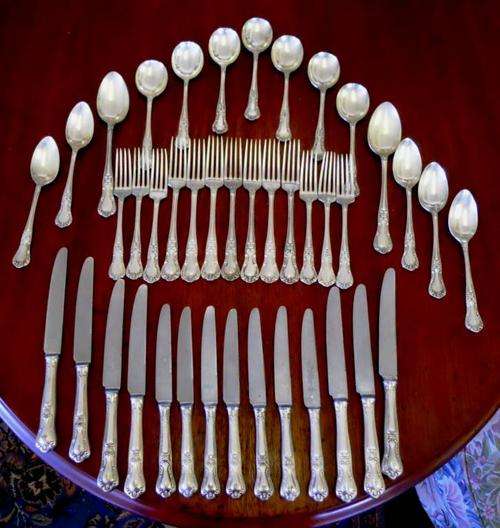 VERY OLD SILVER PLATED beautiful!!!"Countess" Cutlery Set by Stanley Rogers & Son Ltd