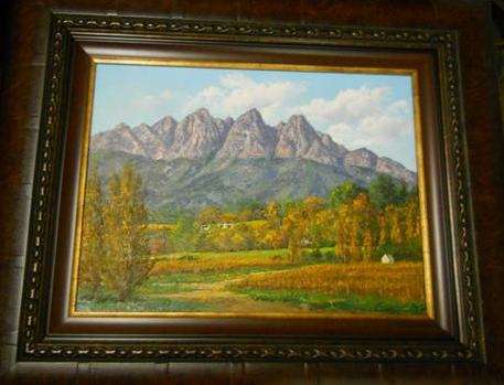 Original Casey van der Leek painting of the Hawequa Mountains *R1 NO RESERVE*
