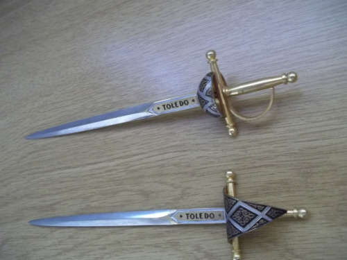 2 x Vintage Rare Letter Opener Swords