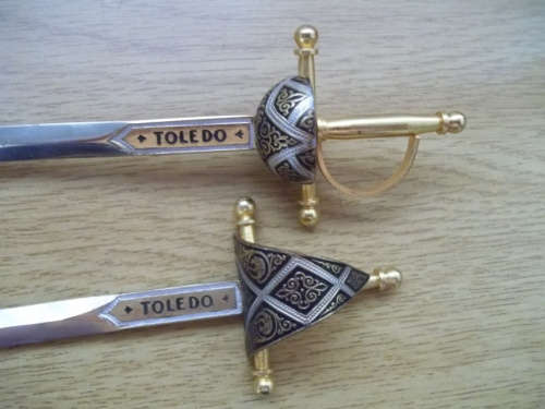 2 x Vintage Rare Letter Opener Swords