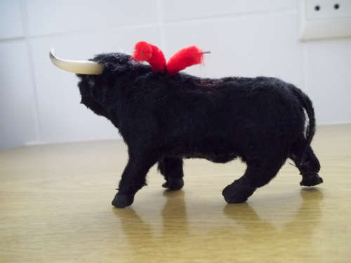 Spanish Matador Figurine with Bull