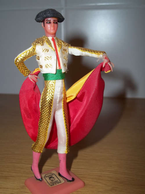 Spanish Matador Figurine with Bull