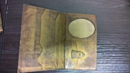 Leather wallet and cheque book purchased in Egypt during WWII