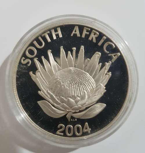 Protea Series - 2004 Silver R1 PROOF - 10YR Democracy - Mintage - 2930 High Value!!!