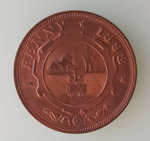 ZAR 1 Penny 1898 - Brilliant UNC - Perfect for grading!!!!