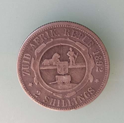 ZAR 1892  2 shillings - Nice condition