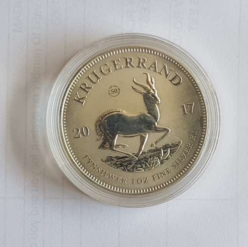 2017 Silver Krugerrand 50th Anniversary Mintmark - Premium Uncirculated