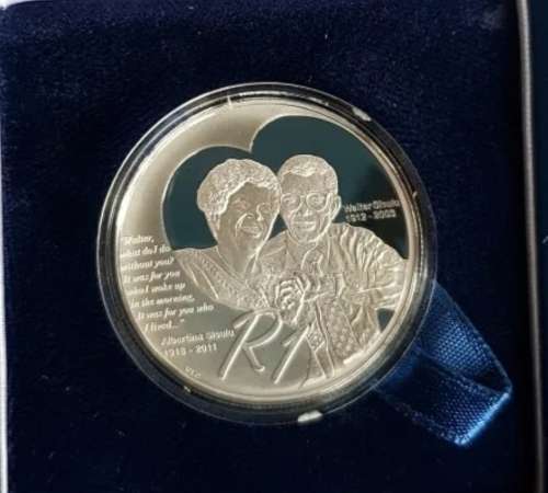Protea Series - 2012 Silver R1 PROOF -Walter & Albertina Sisulu Mintage - 1644 Still sealed