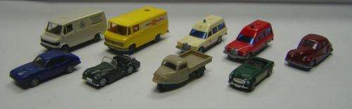 HO Scale Cars x 9 ( 7 x Wiking + 2 x Herpa)