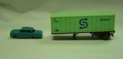 LIMA HO Scale Accessories -Mercedes Car + Seatrain Trailer