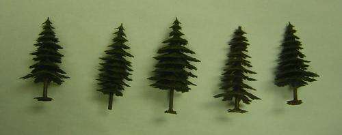 HO Scale Accessories -  Trees x 5