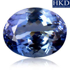 2.70 Ct AAA "HKD" Canada CERTIFIED BLUISH VIOLET "D" Block OVAL Cut Tanzanite