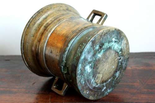 Bronze 18th century two handled pestle & mortar