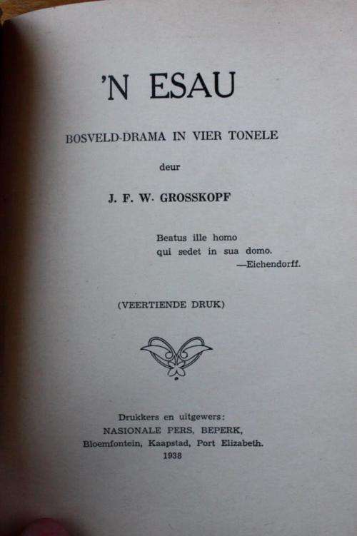 "'n Esau Bosveld-drama" with illustrations by JH Pierneef and Erich Mayer