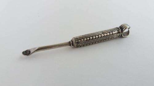 Silver opium spoon