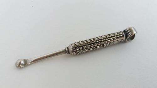 Silver opium spoon