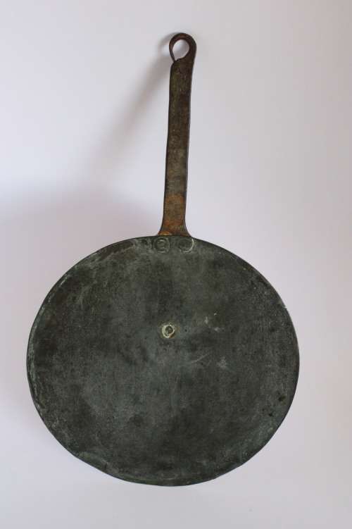 19th Century  Copper Pot Lid with Iron Handle