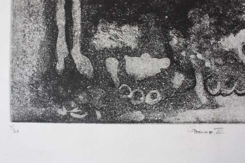 Cyprian Mpho Shilakoe (1946-1972) Etching - Group III