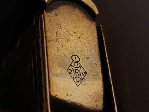 Victorian brass vesta case (dated 1876)