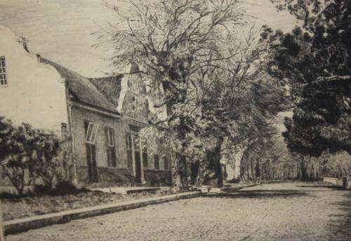 Signed etching by famous Andre Naude