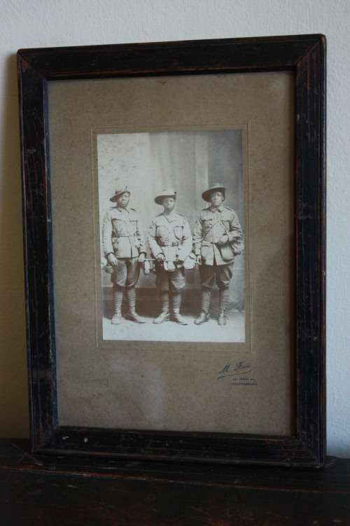 Early original photo of Black South African soldiers