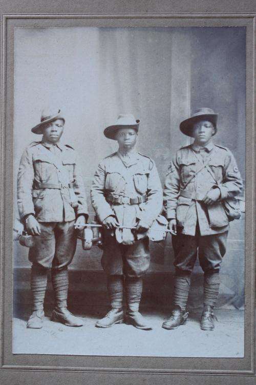 Early original photo of Black South African soldiers
