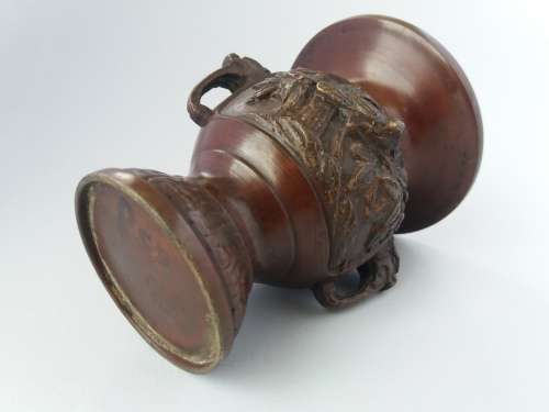 Antique Japanese bronze urn