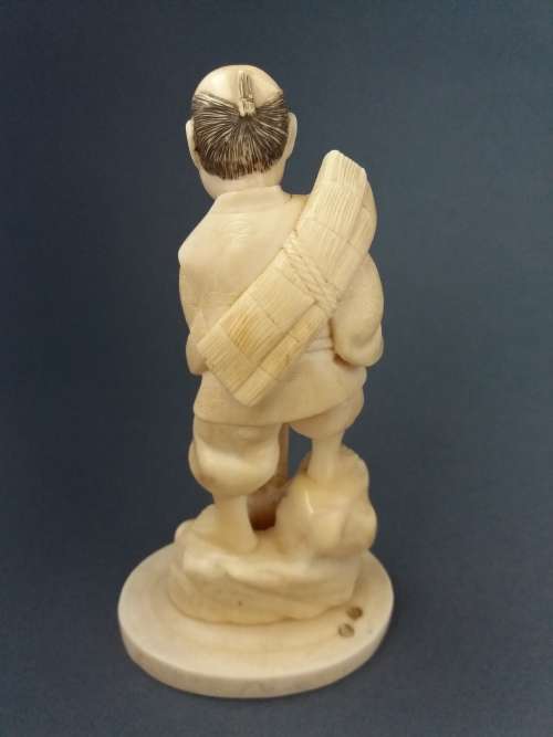 Meiji period carved ivory okimono
