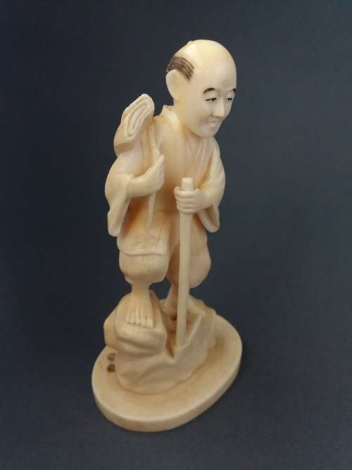 Meiji period carved ivory okimono