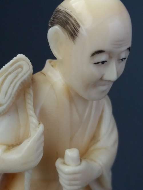 Meiji period carved ivory okimono