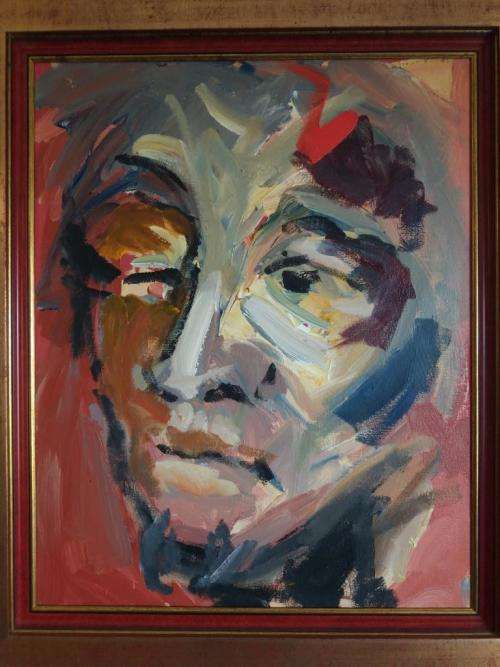 Expressionist oil on canvas portrait