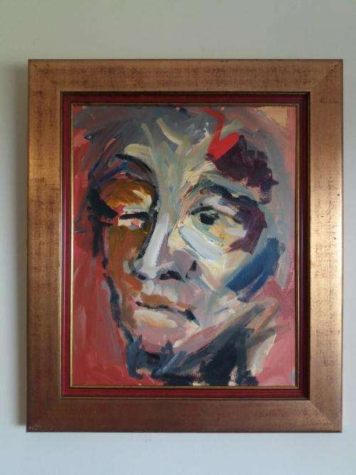 Expressionist oil on canvas portrait