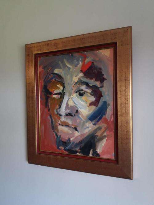 Expressionist oil on canvas portrait