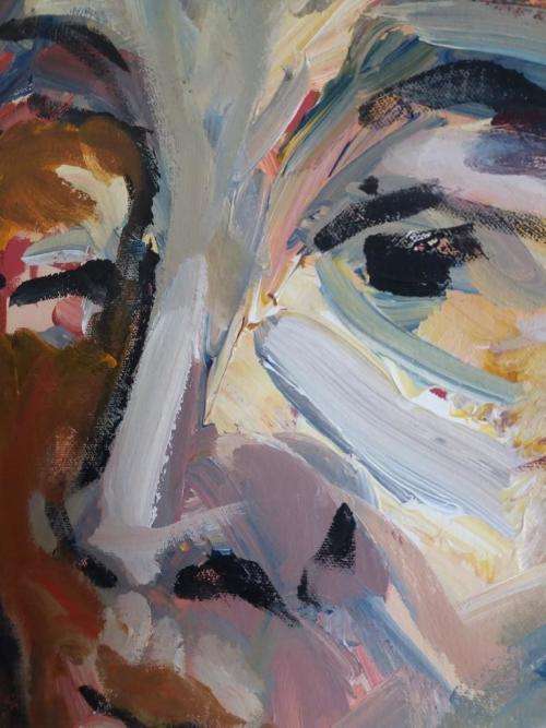 Expressionist oil on canvas portrait