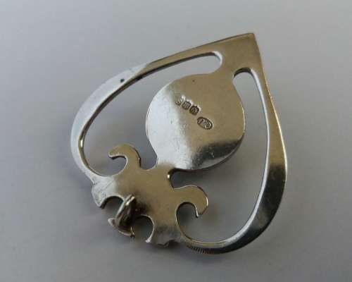 Scottish sterling silver and millefiori Luckenbooth pendant