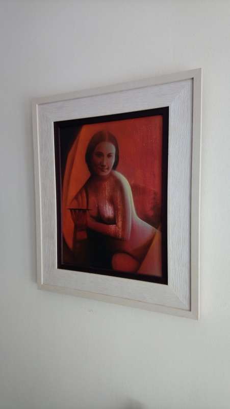 Peter van Straten nude oil painting