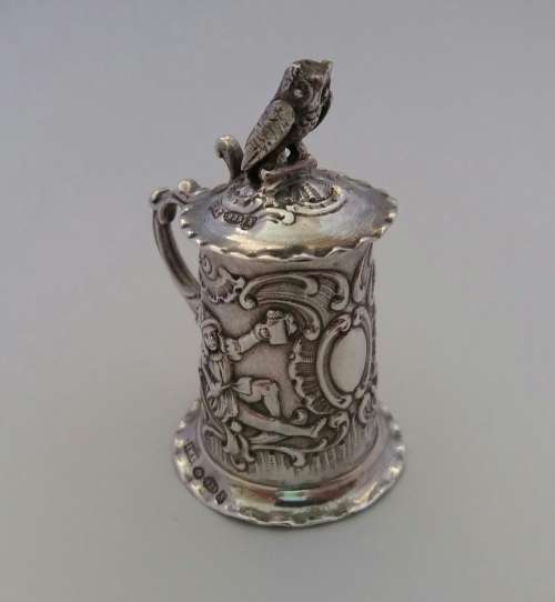 Miniature sterling silver tankard
